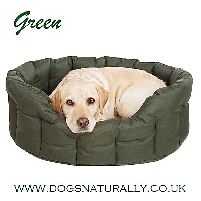 Oval Waterproof Dog Beds (Green)